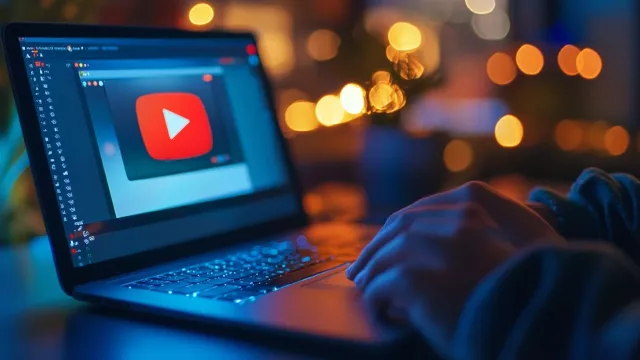 Uživatel stahuje hudbu z YouTube
